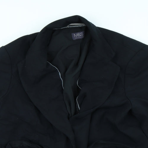 m&s Womens Black   Jacket Blazer Size 20  - shoulder pads