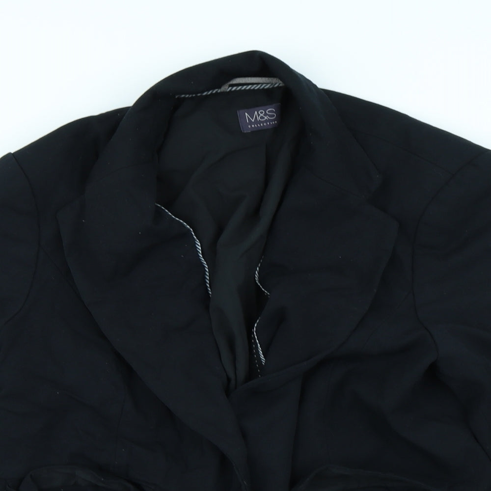 m&s Womens Black   Jacket Blazer Size 20  - shoulder pads