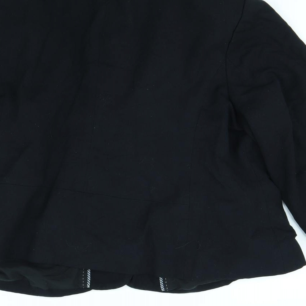 m&s Womens Black   Jacket Blazer Size 20  - shoulder pads