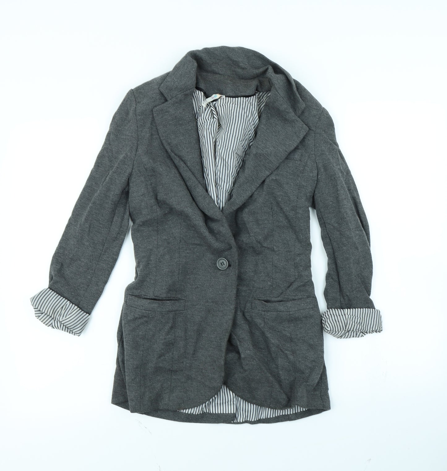 Denim & Co. Womens Grey   Jacket  Size 10