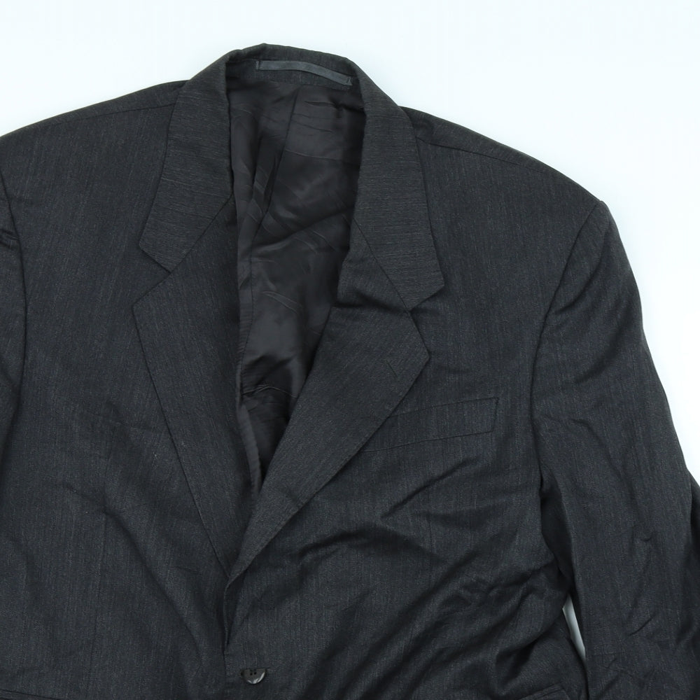 Preworn Mens Black   Jacket Blazer Size 40  - shoulder pads