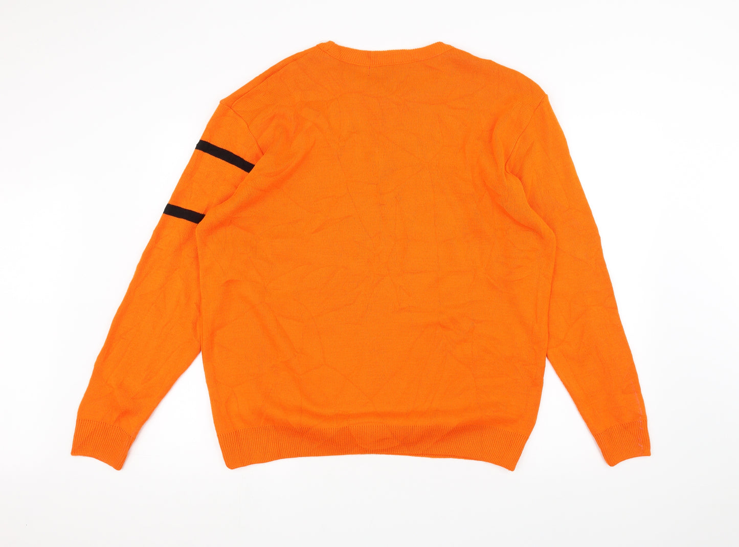 Boohoo Mens Orange   Pullover Jumper Size S