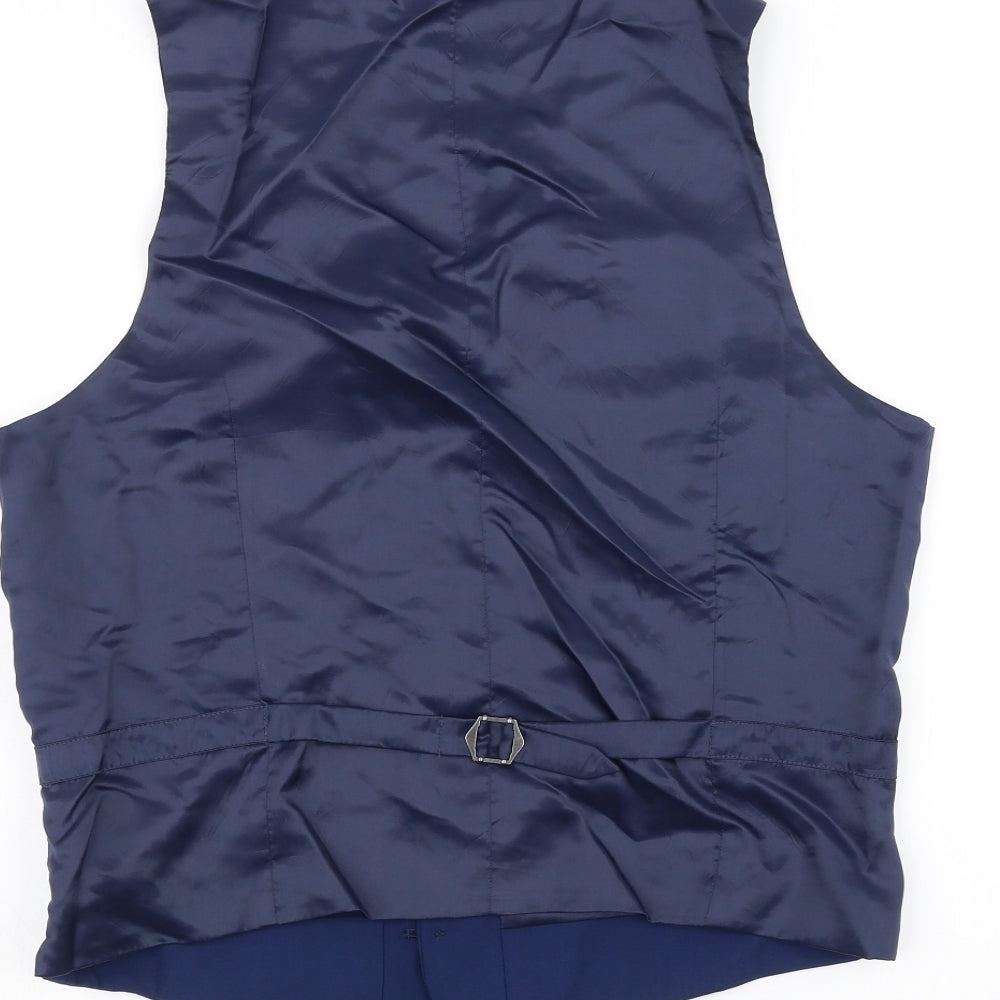 Marks and Spencer Mens Blue   Jacket Waistcoat Size M