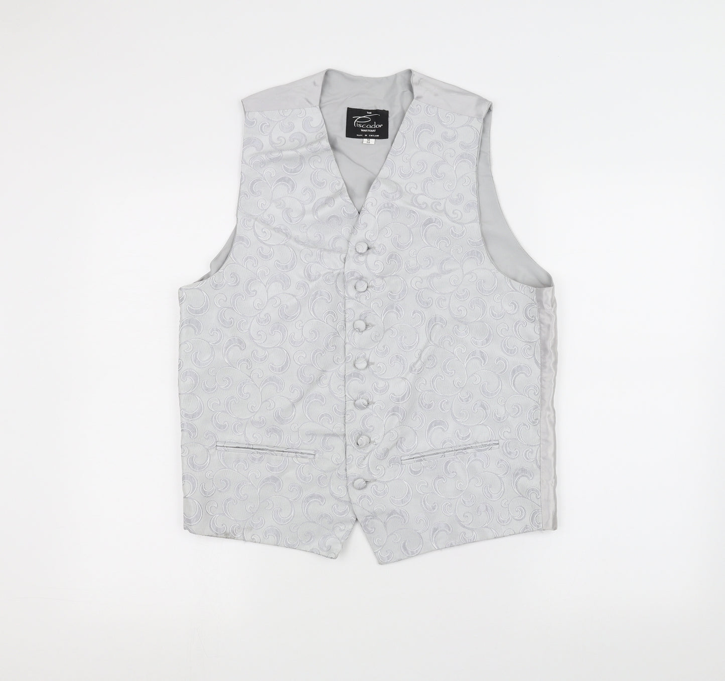 Piscador Mens White   Jacket Waistcoat Size M