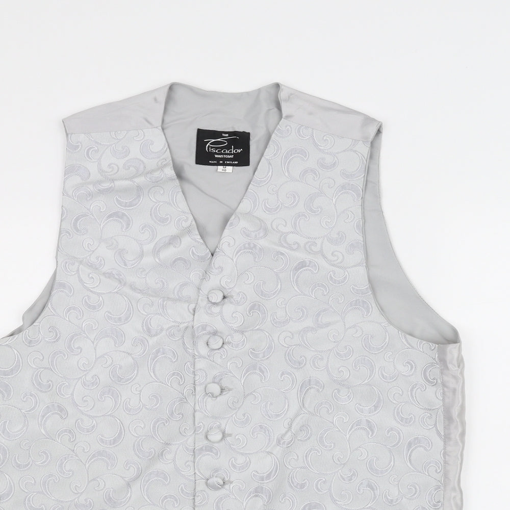 Piscador Mens White   Jacket Waistcoat Size M
