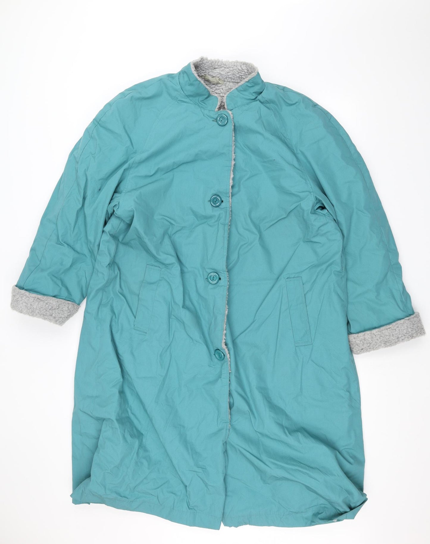Preworn Womens Blue   Overcoat Coat Size 20