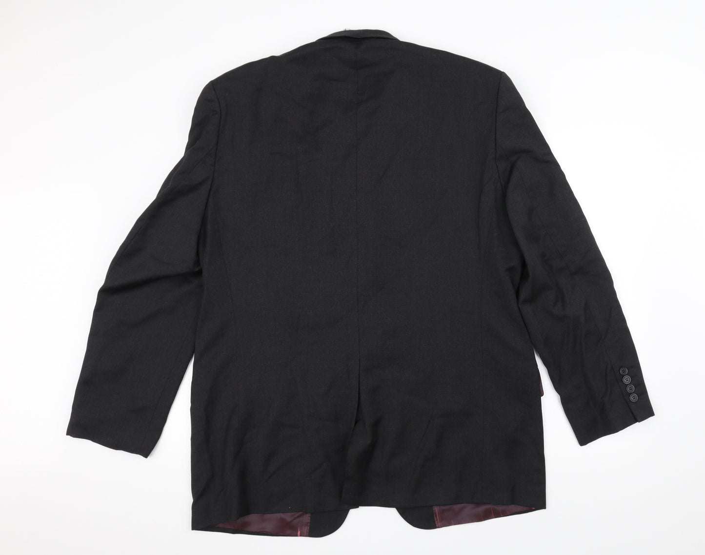 Angelico Mens Black   Jacket Suit Jacket Size 40