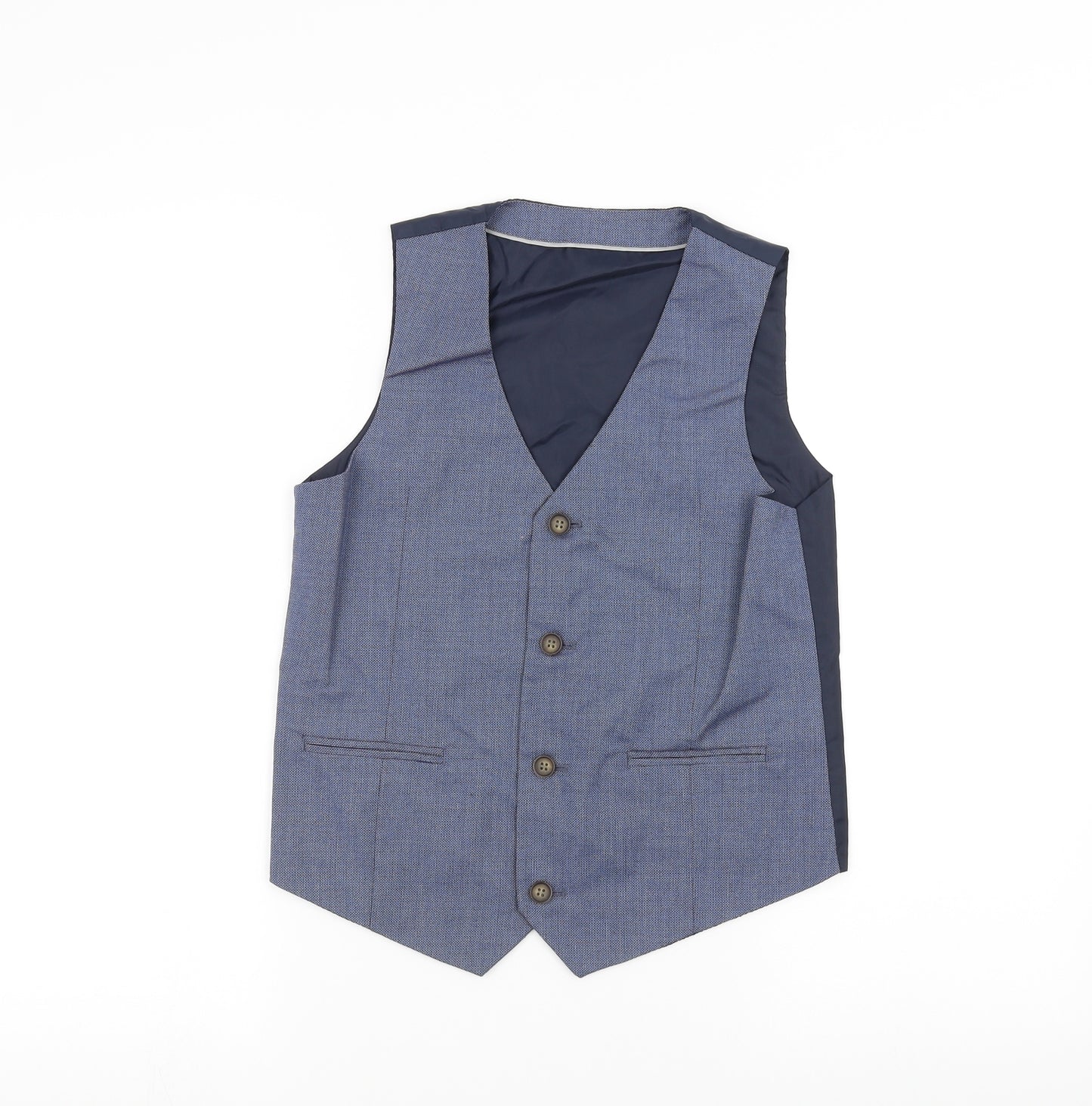 Marks and Spencer Boys Blue   Jacket Waistcoat Size 11-12 Years