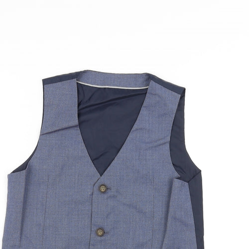 Marks and Spencer Boys Blue   Jacket Waistcoat Size 11-12 Years