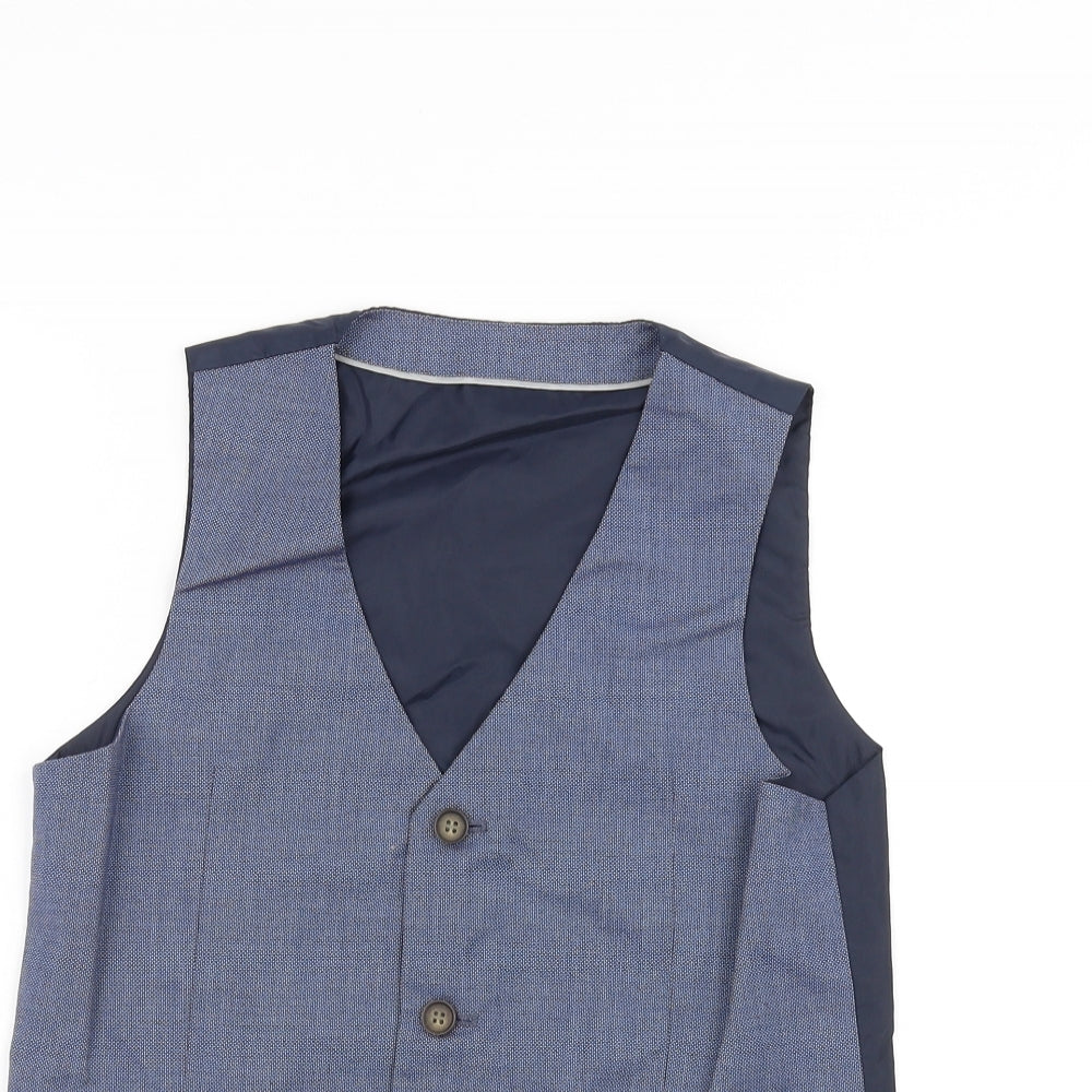 Marks and Spencer Boys Blue   Jacket Waistcoat Size 11-12 Years