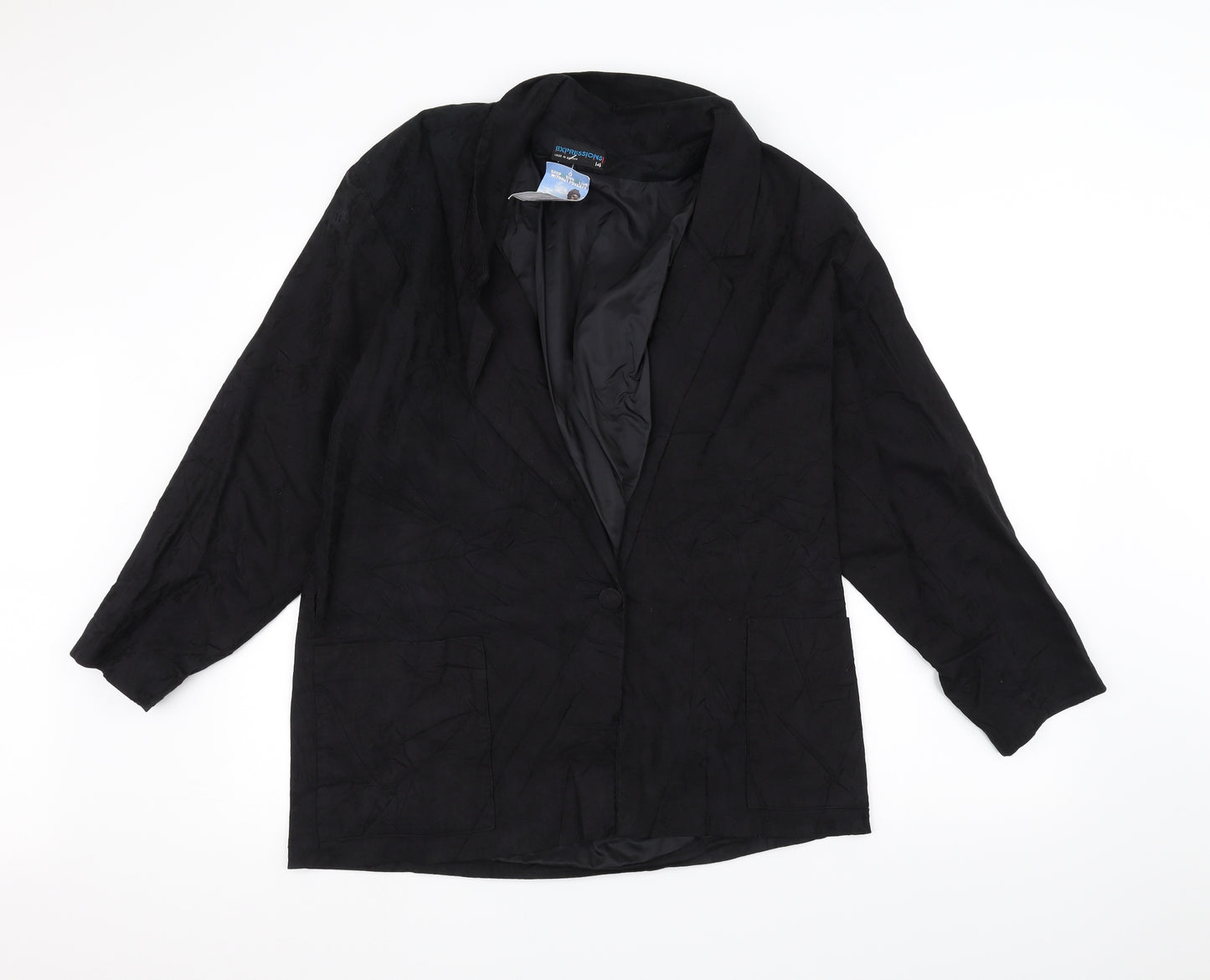 Expressions Womens Black   Jacket  Size 14