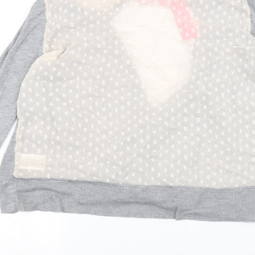 Gharani Strok Womens Grey   Cardigan Jumper Size L