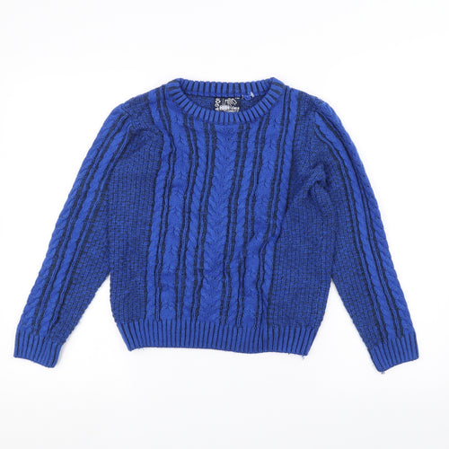 TU Boys Blue  Knit Pullover Jumper Size 10 Years