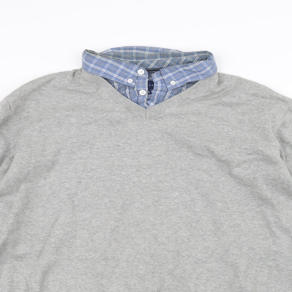 Lincoln Mens Grey   Pullover Jumper Size XL