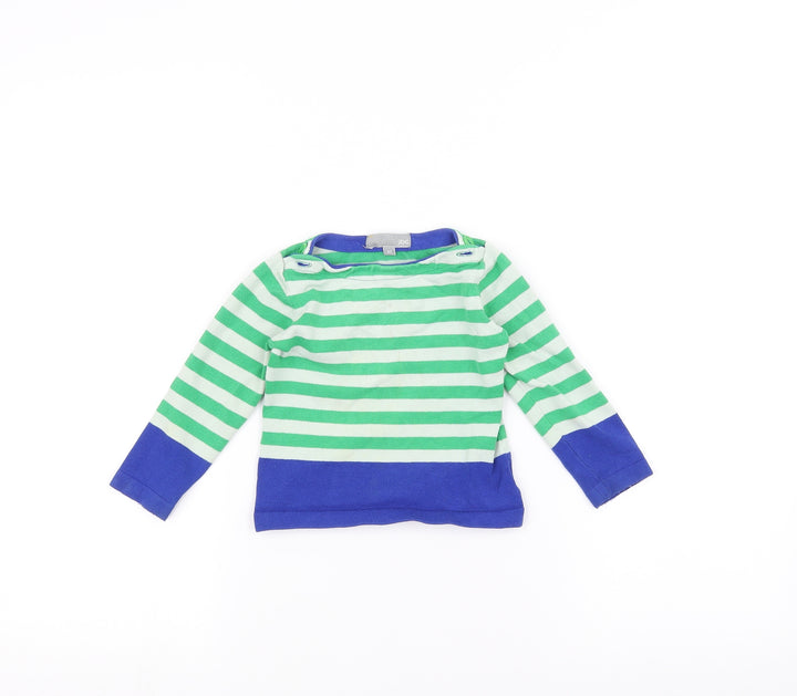 JBC Baby White Striped Pullover Jumper Size 24 Months