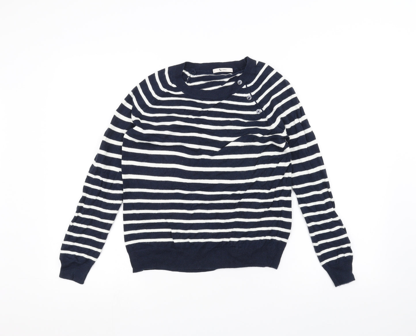 TU Womens Blue Striped  Pullover Jumper Size 8