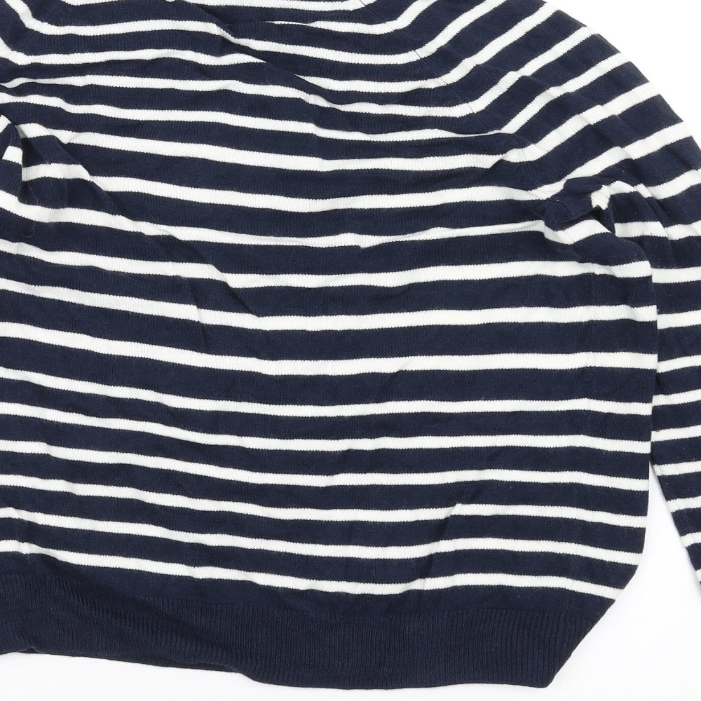 TU Womens Blue Striped  Pullover Jumper Size 8