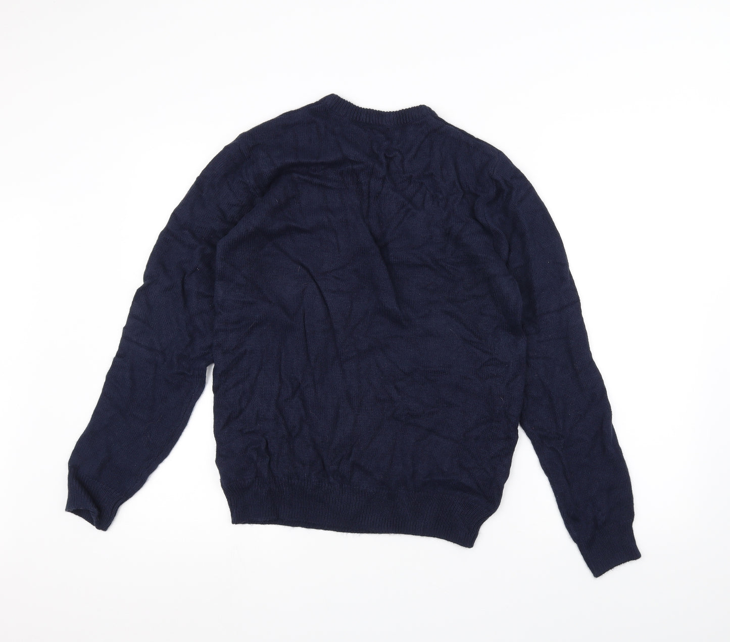 F&F Mens Blue  Knit Pullover Jumper Size S  - Christmas  Jumper