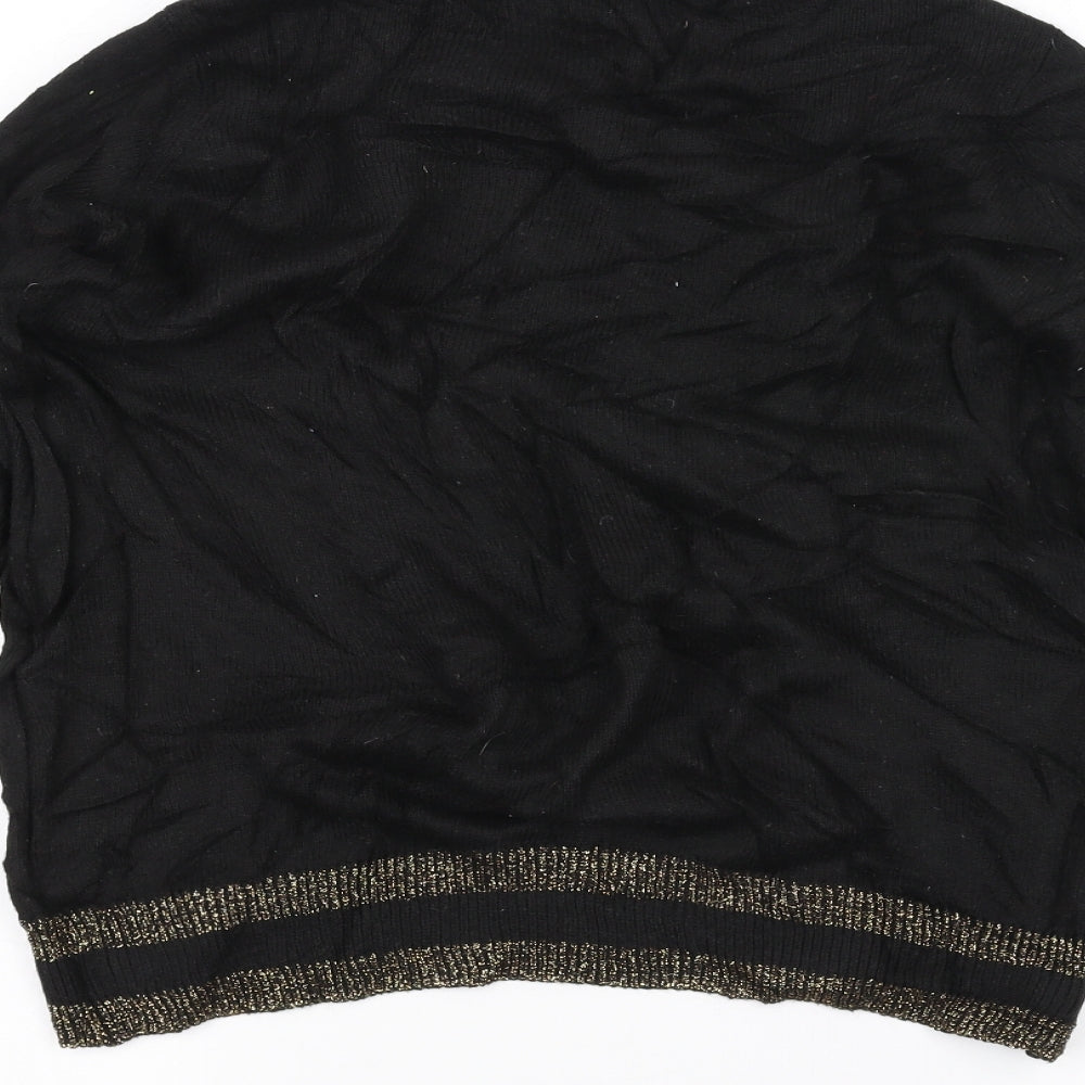H&M Womens Black   Pullover Jumper Size S