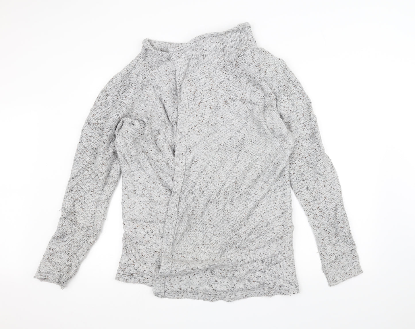White Stuff Womens Grey  Knit Jacket Coatigan Size 16