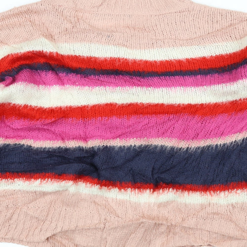 George Womens Pink Striped Knit Pullover Jumper Size 12