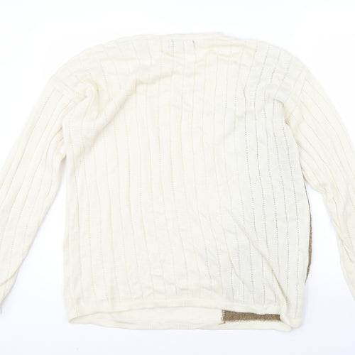 Better & Peter Allen Womens Beige Floral  Pullover Jumper One Size