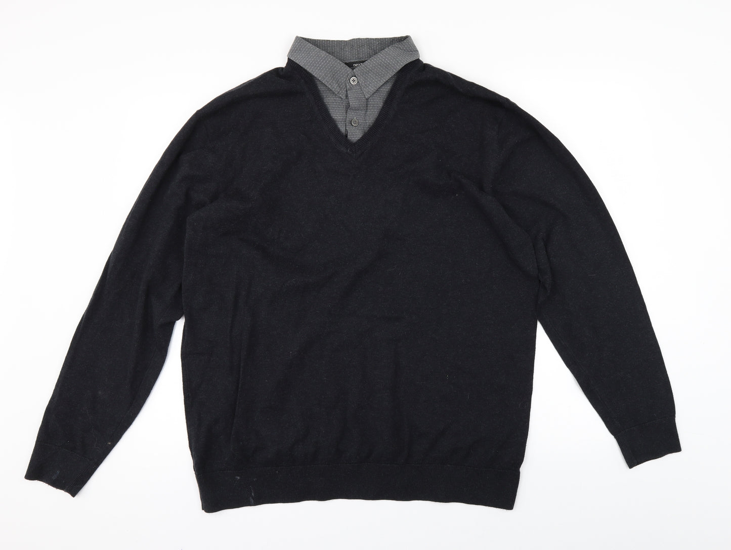 NEXT Mens Black   Pullover Jumper Size XL