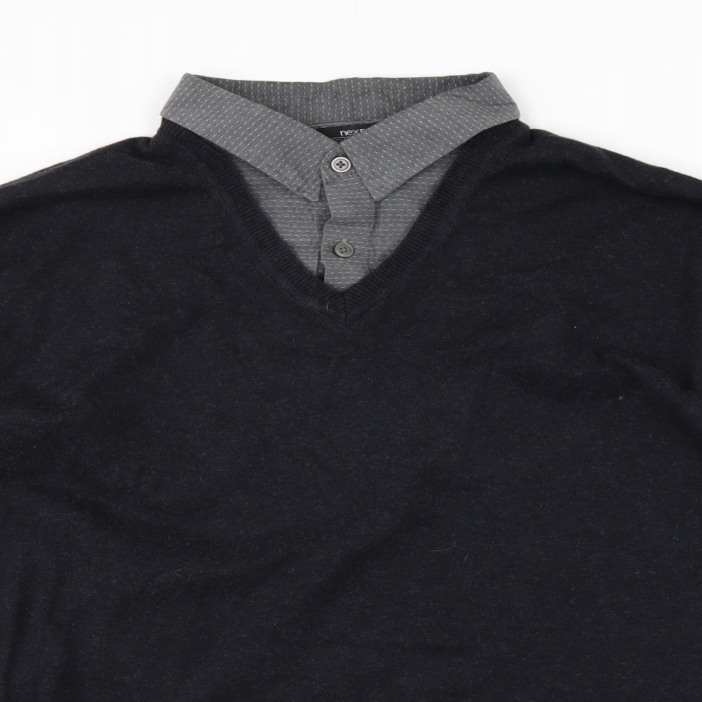 NEXT Mens Black   Pullover Jumper Size XL