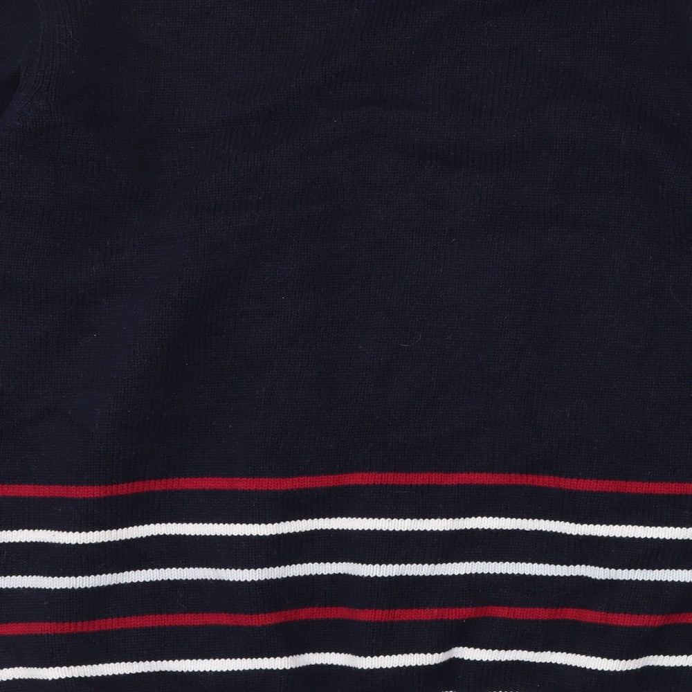 Marks & Spencer Womens Blue Striped  Pullover Jumper Size 16