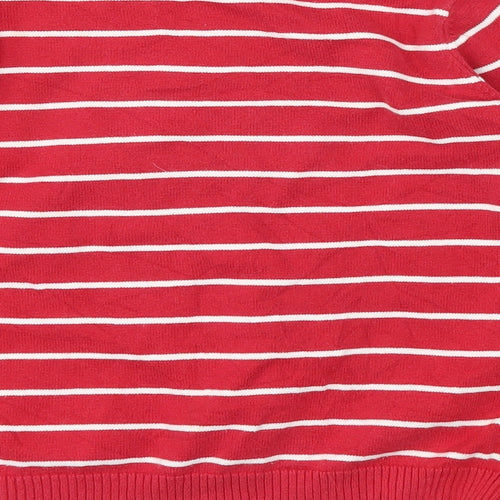 H&M Girls Red Striped  Pullover Jumper Size 6-7 Years  - Hello Kitty