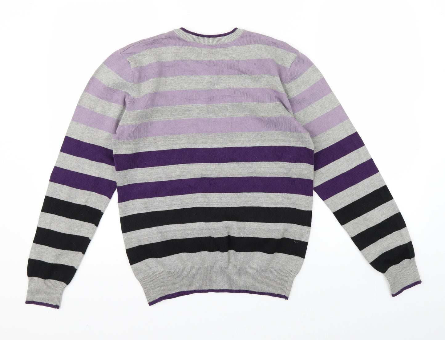 Matalan Boys Purple Striped  Pullover Jumper Size 12-13 Years