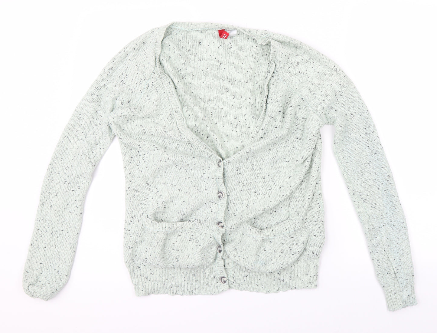 H&M Womens Green   Cardigan Jumper Size 4