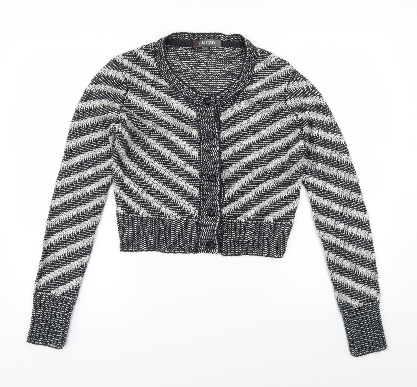 Limited Womens Multicoloured Striped Knit Pullover Jumper Size 12  - Cropped