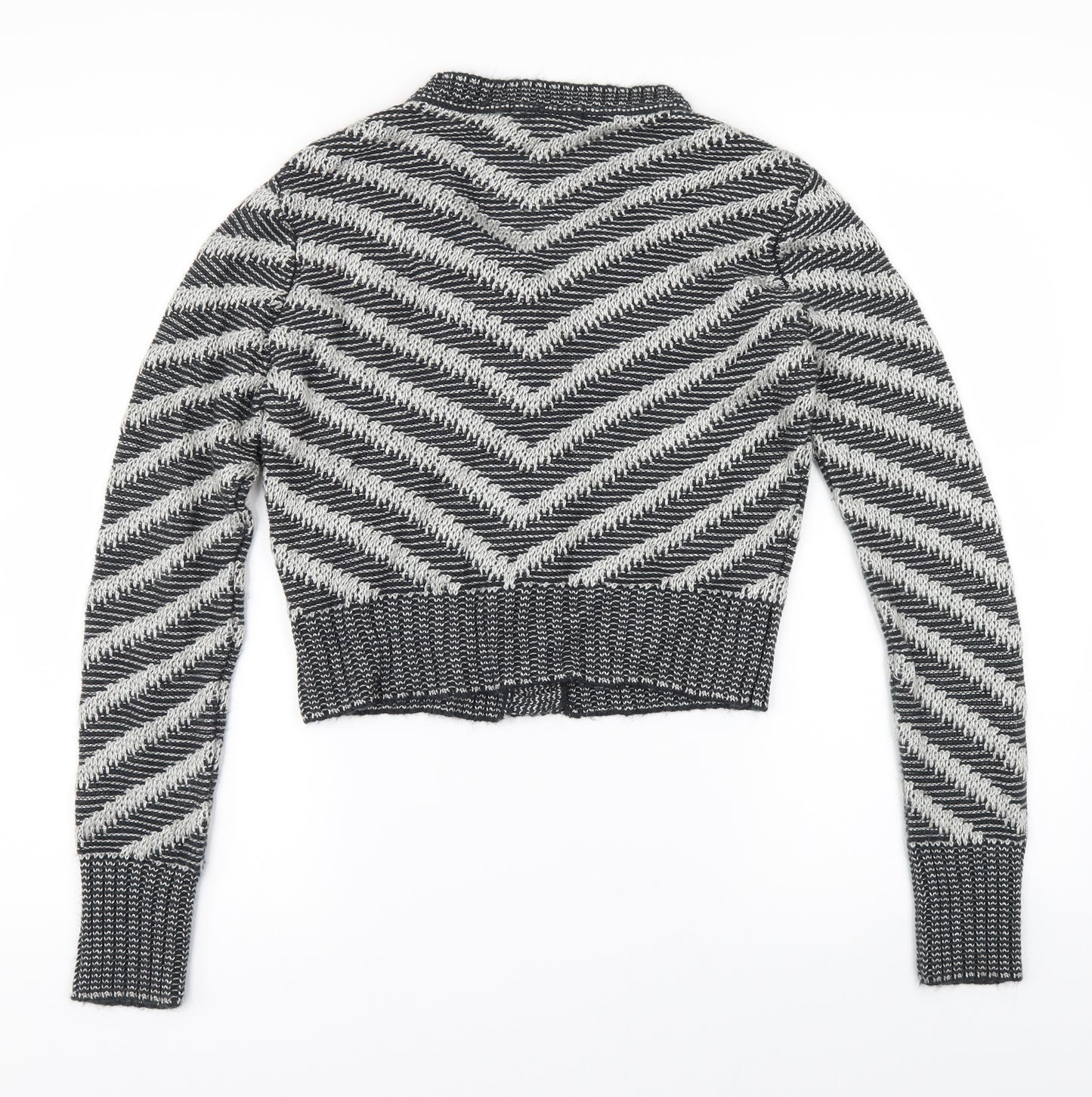 Limited Womens Multicoloured Striped Knit Pullover Jumper Size 12  - Cropped