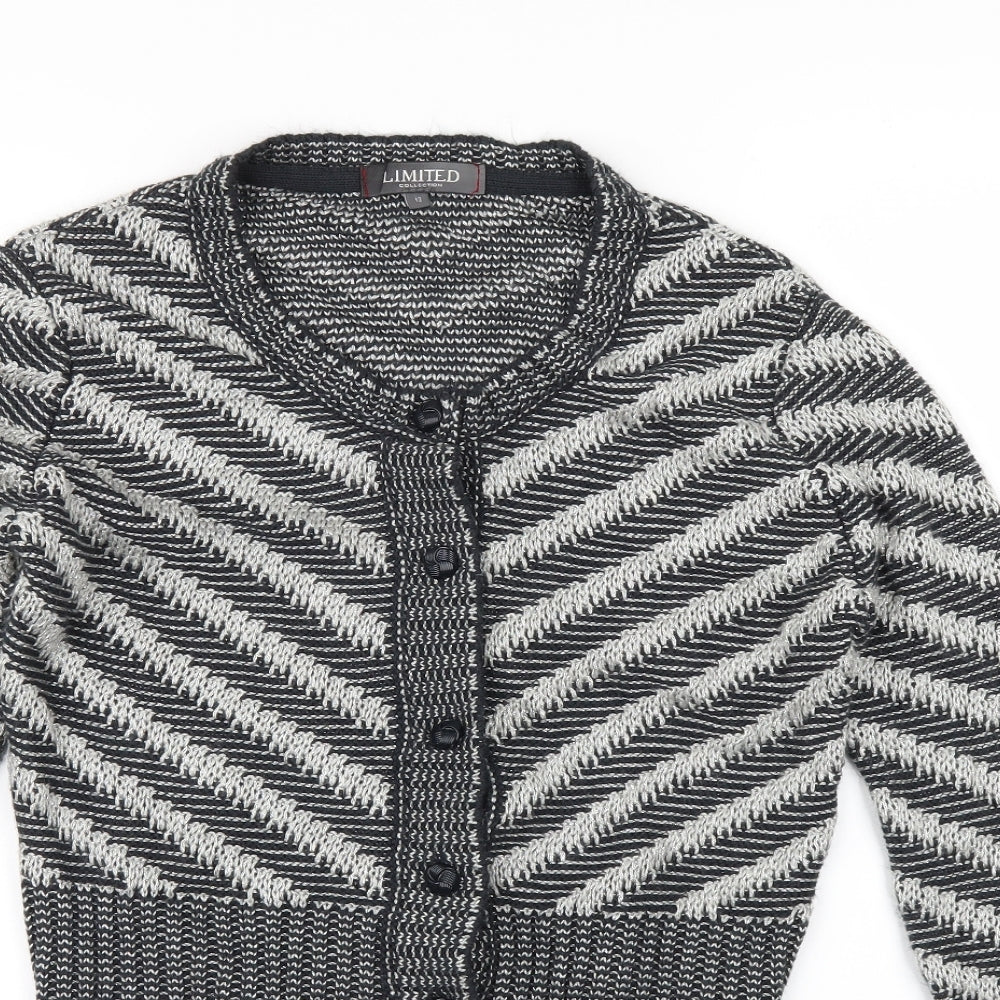 Limited Womens Multicoloured Striped Knit Pullover Jumper Size 12  - Cropped