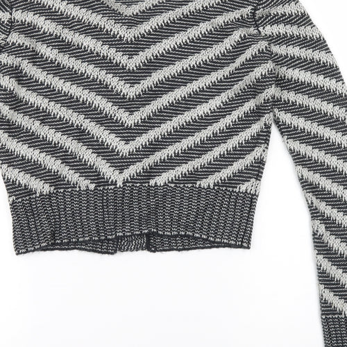 Limited Womens Multicoloured Striped Knit Pullover Jumper Size 12  - Cropped