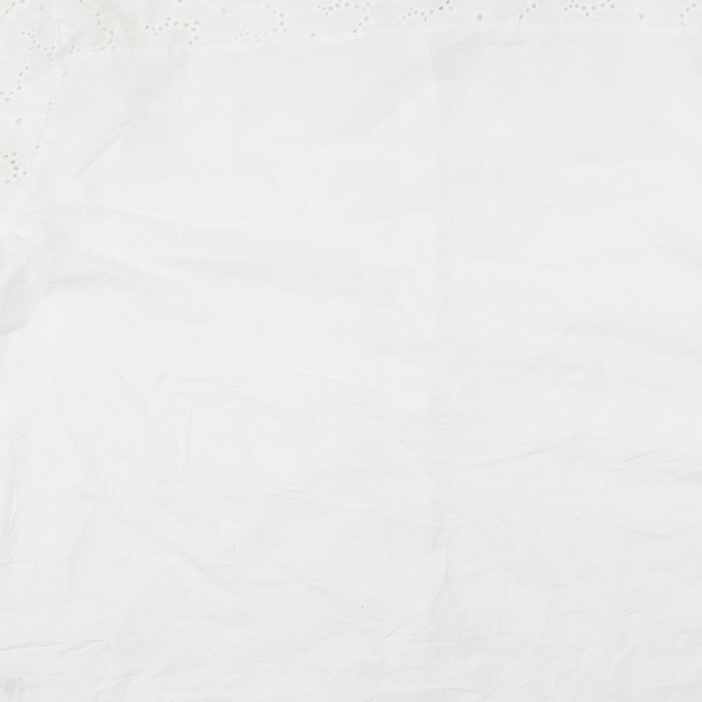 ASOS Womens White Floral  Basic T-Shirt Size 26