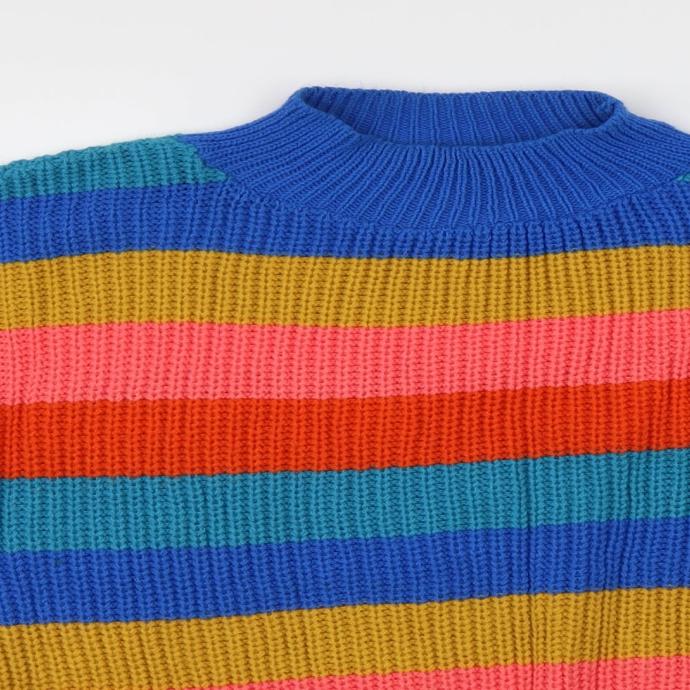 Missguided Womens Multicoloured Striped Knit Pullover Jumper Size 10