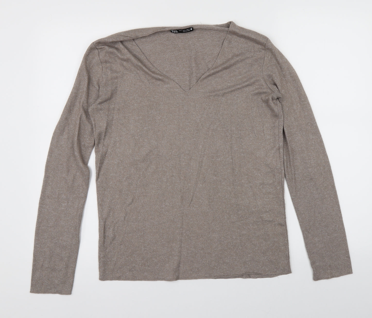 Zara Womens Brown   Pullover Jumper Size M