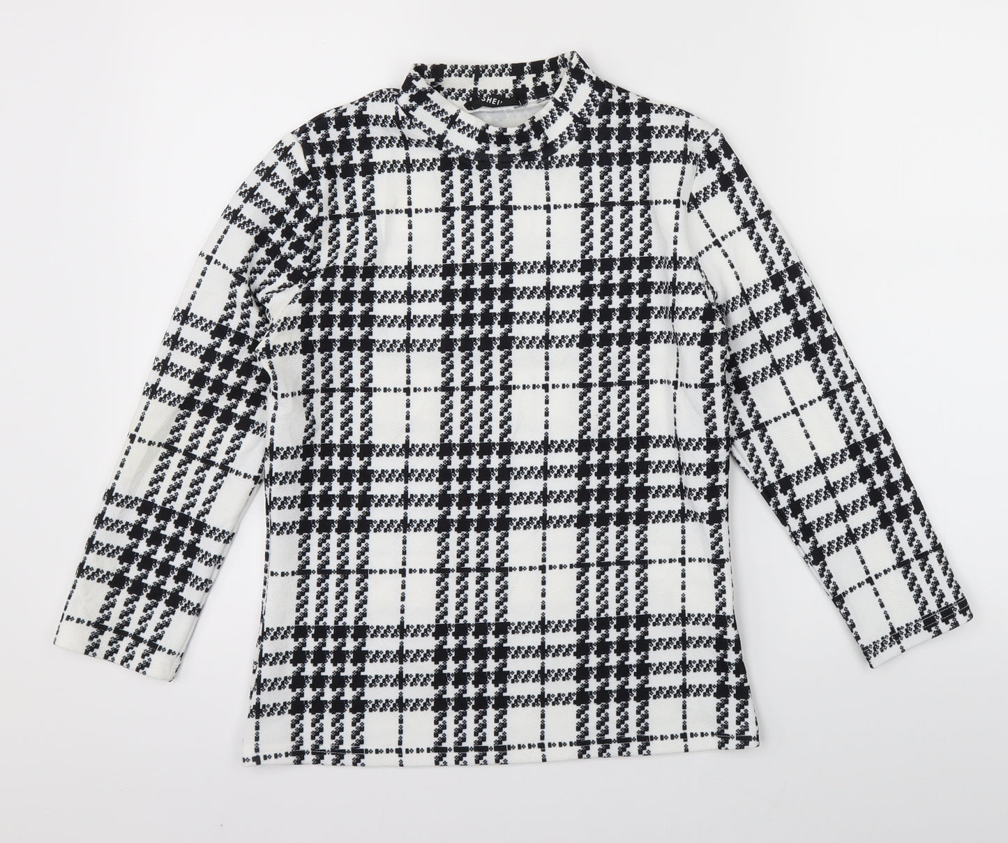 SheIn Womens Multicoloured Check  Basic Blouse Size M