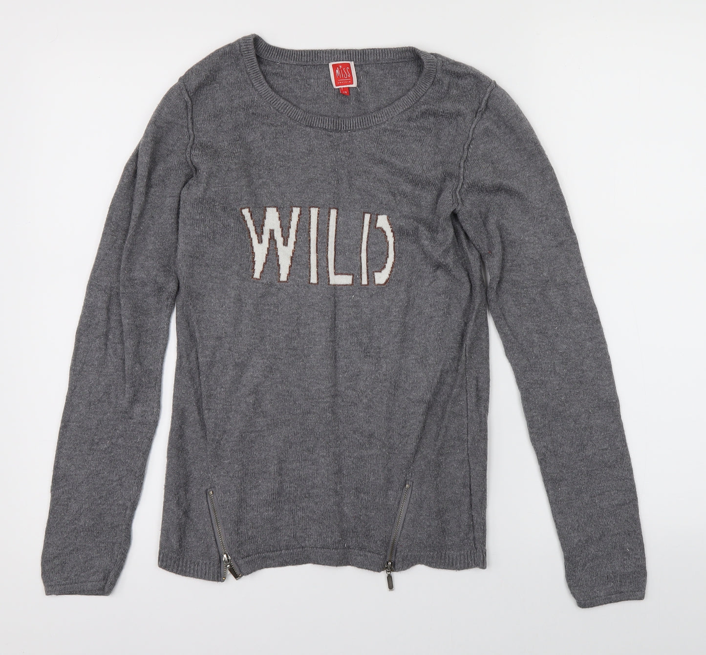 Miss Captain Womens Grey   Pullover Jumper Size 10