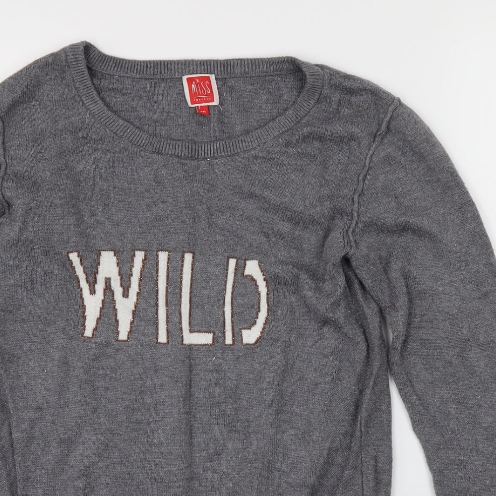 Miss Captain Womens Grey   Pullover Jumper Size 10