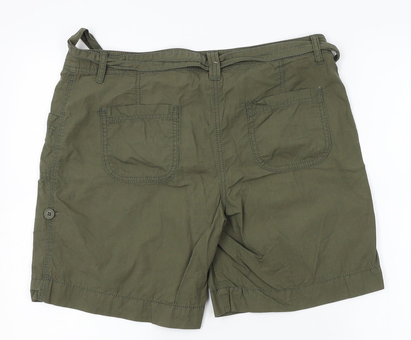 Marks and Spencer Womens Green   Cargo Shorts Size 14