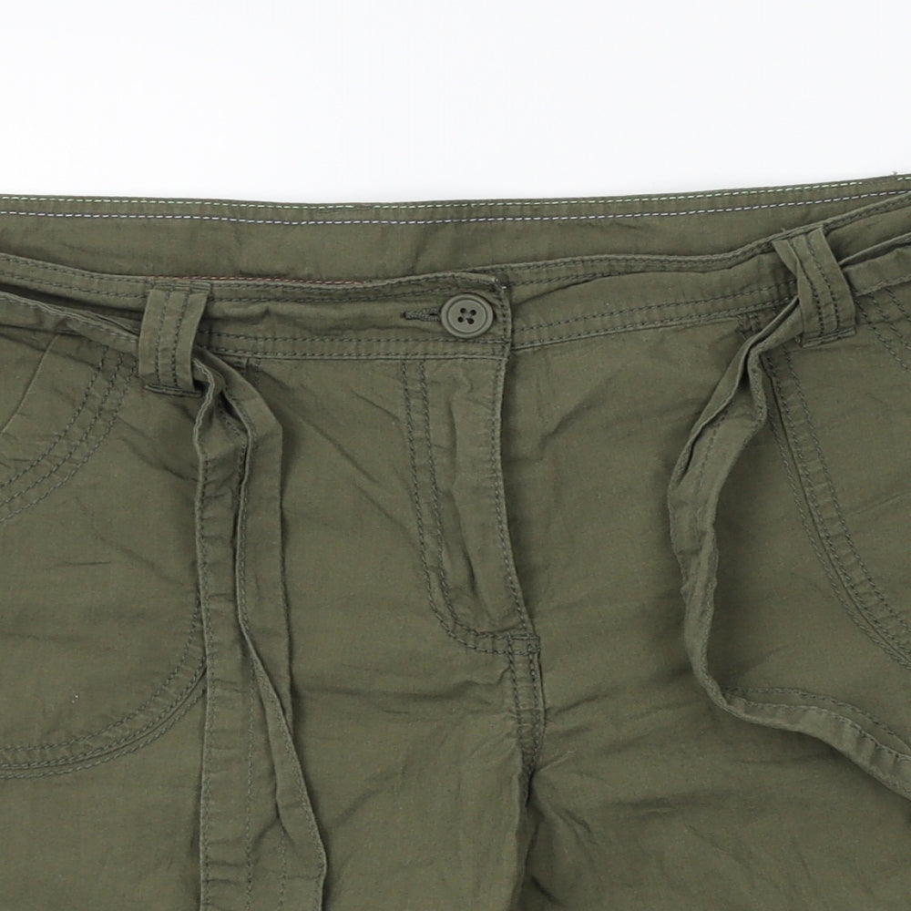 Marks and Spencer Womens Green   Cargo Shorts Size 14