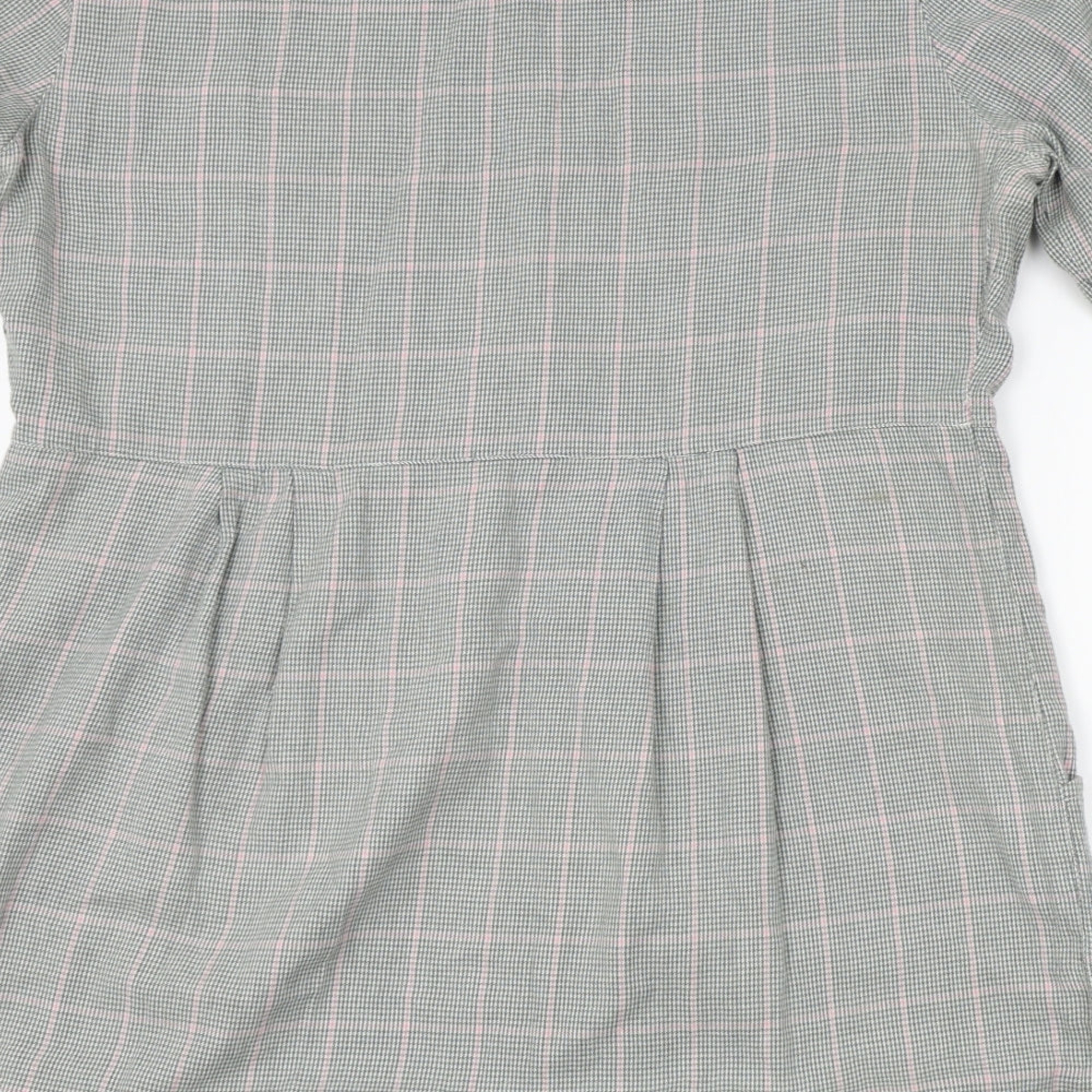White Stuff Womens Green Plaid  Shirt Dress  Size 14