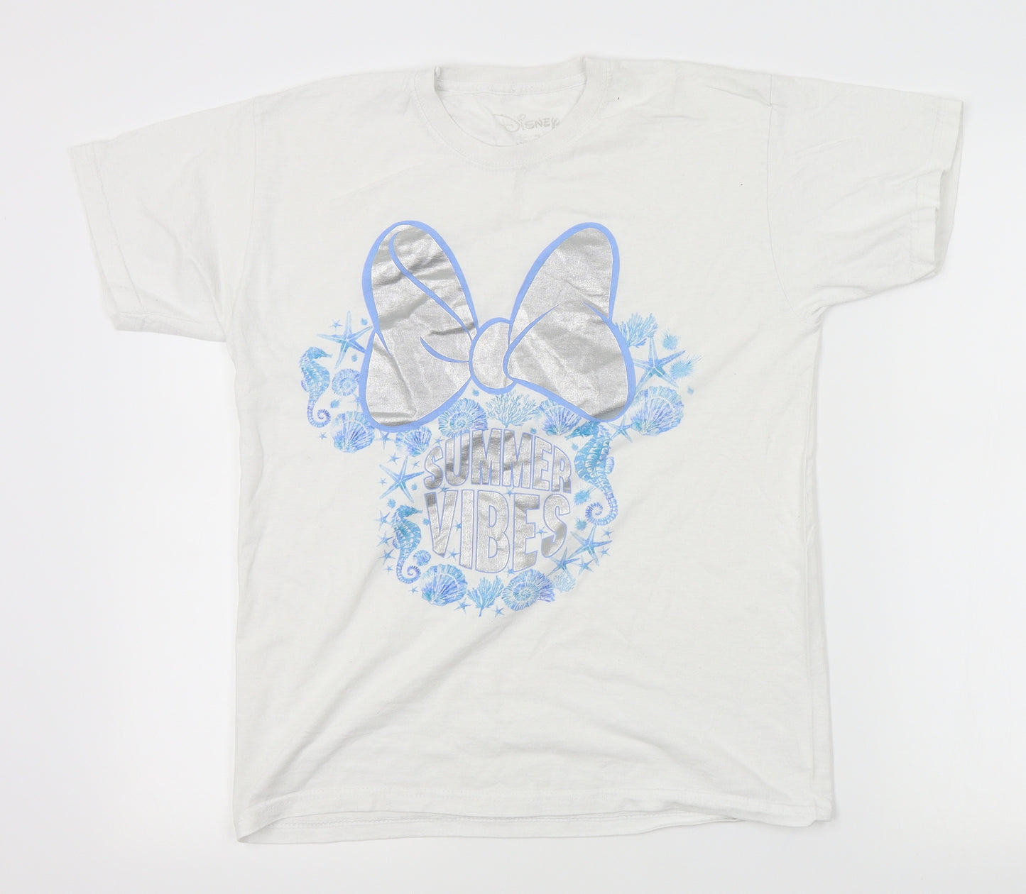 Disney Girls White   Basic T-Shirt Size 13-14 Years  - Disney, Mickey Mouse