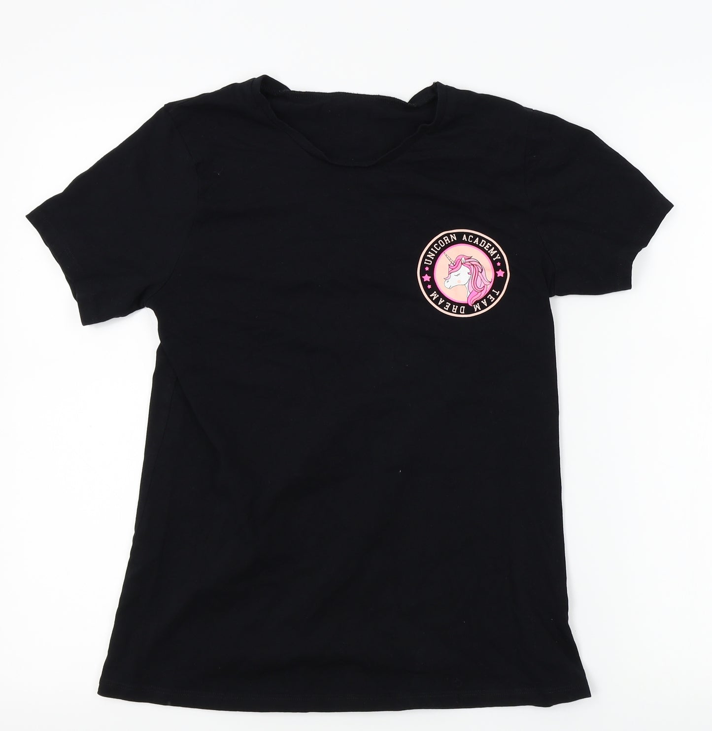 George Girls Black   Basic T-Shirt Size 15-16 Years