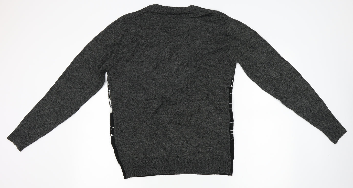 Preworn Mens Grey  Knit Pullover Jumper Size M  - Christmas, City