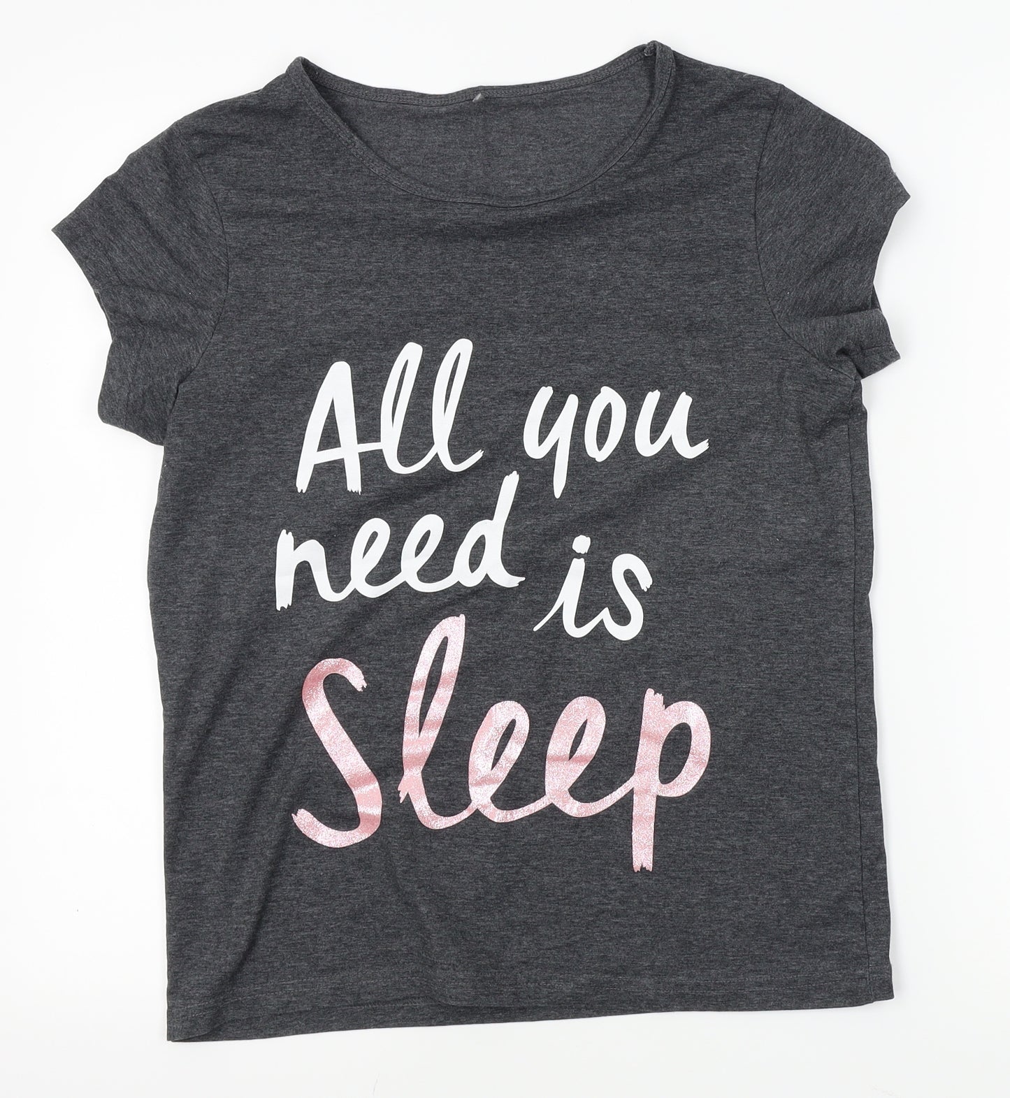 George Girls Grey   Top Pyjama Top Size 8-9 Years