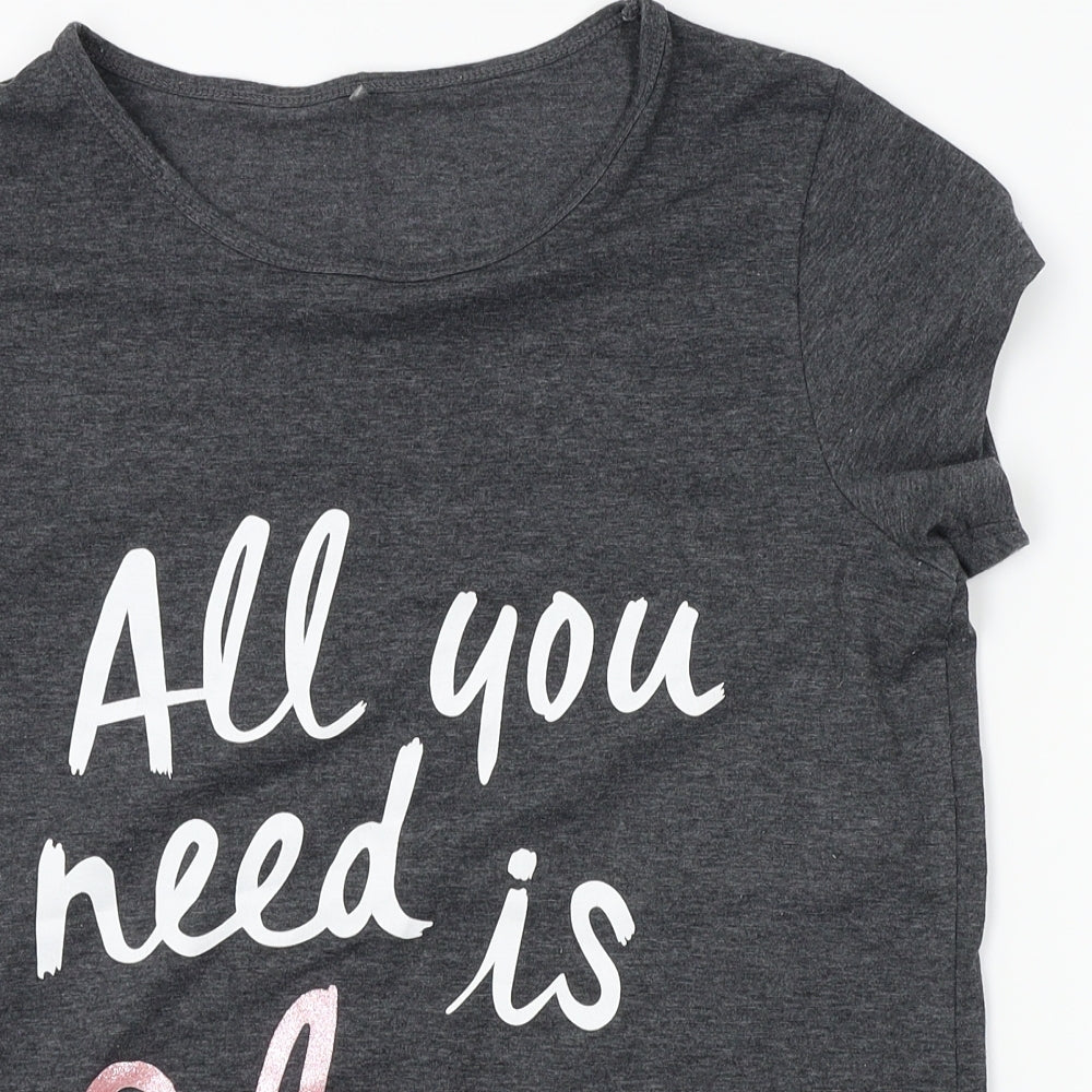 George Girls Grey   Top Pyjama Top Size 8-9 Years